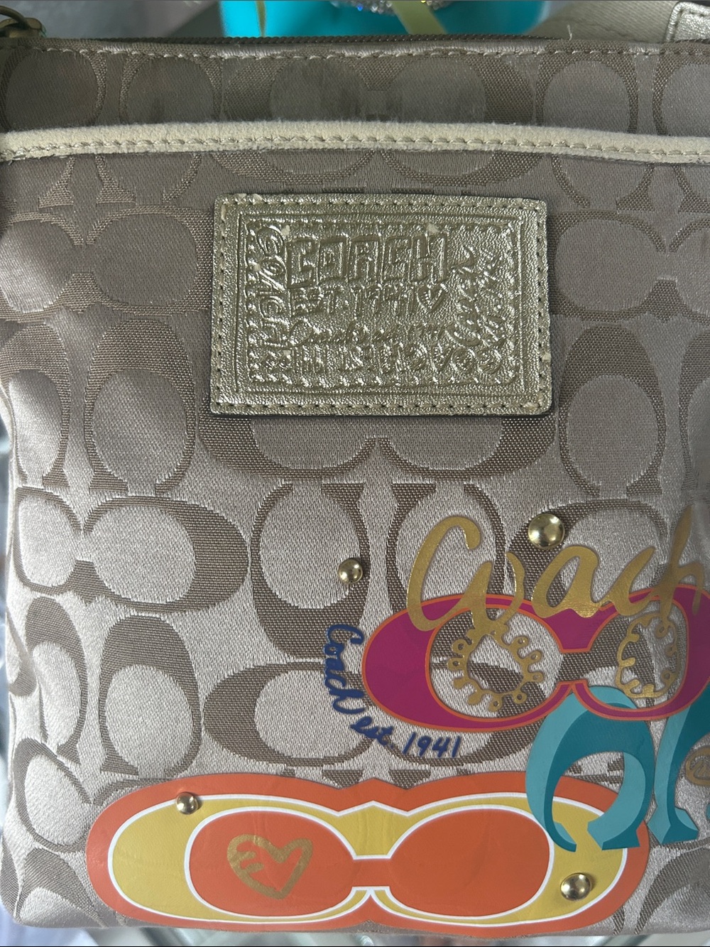 COACH Poppy Daisy Pop C Appliquè Crossbody - Picture 4 of 12